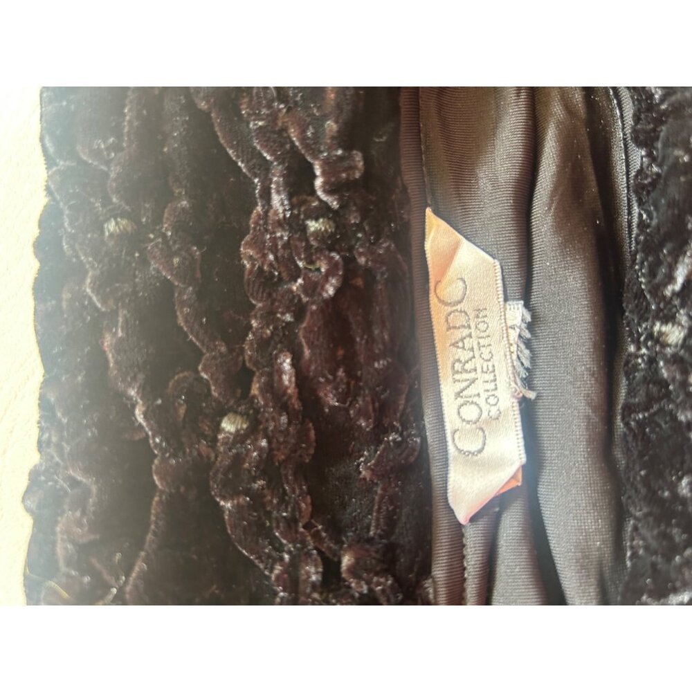 Black Velvet Cowl Neck Top M Fairy, Grunge, Whimsy, Goth, Sophisticated - Picture 4 of 6